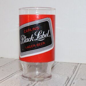 🍺 Vintage Carling Black Label Beer Glass · 5.25" Tall
